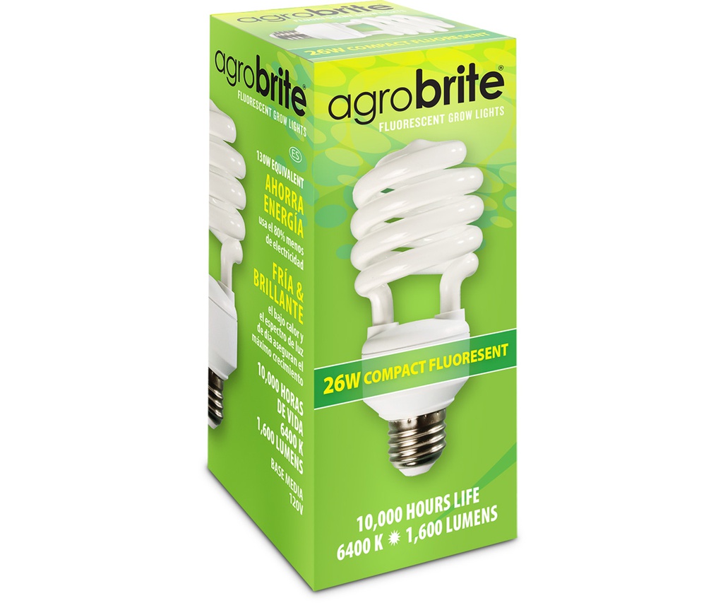 Agrobrite Compact Fluorescent Lamp, 6400K