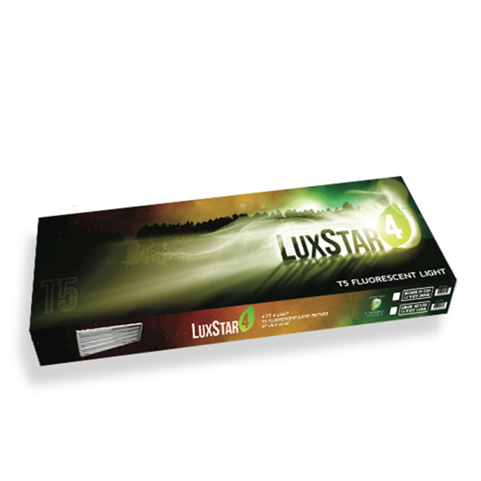 LuxStar T5 4' x 4 Bulb Fixture w/ Grow Bulbs