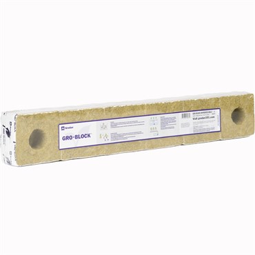 Grodan GR6.5 Gro Block Improved With Hole, Shrink Wrapped Strip, 4 in x 4 in x 2.6 in