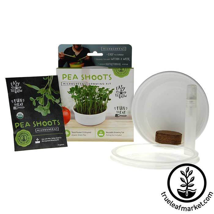 Mountain Valley Seed Company Mini Microgreens Growing Kits (Organic) Pea Shoots