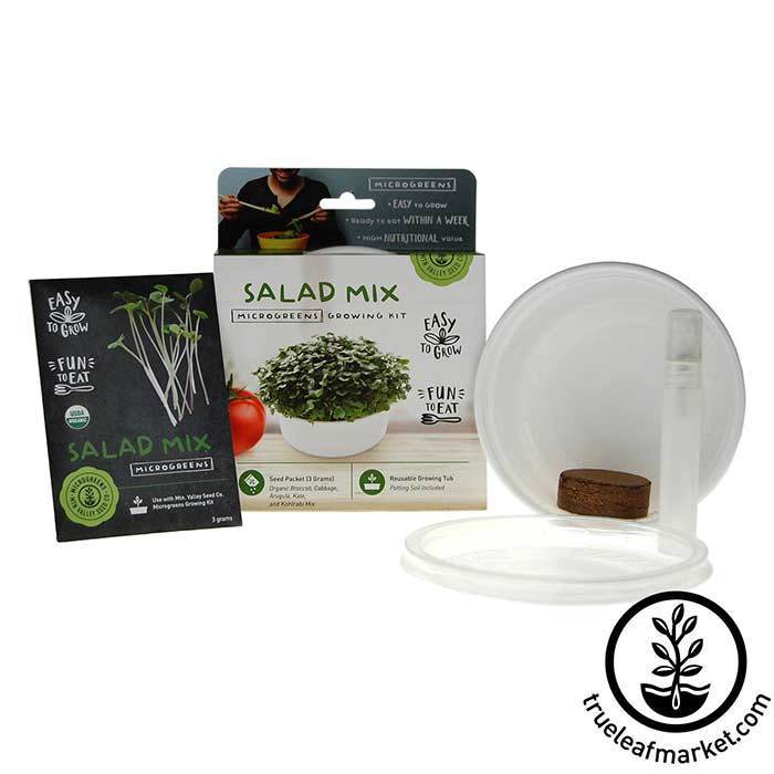 Mountain Valley Seed Company Mini Microgreens Growing Kits (Organic) Salad Mix