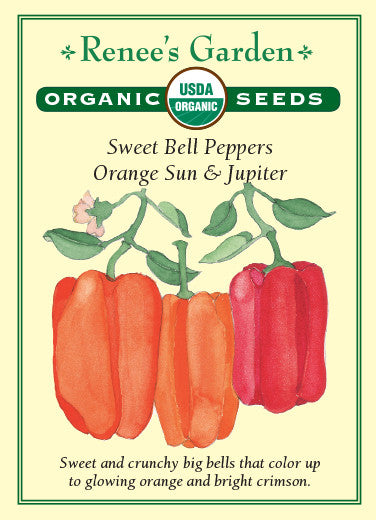 Renee's Garden Peppers Sweet Bell Orange Sun &amp; Jupiter