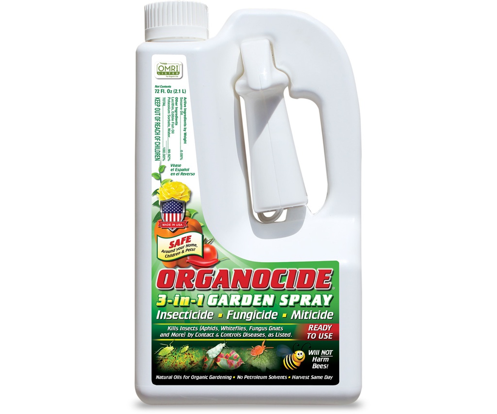 ORGANOCIDE BEE SAFE Organic 3-in-1 Garden Spray RTU, 72 fl oz