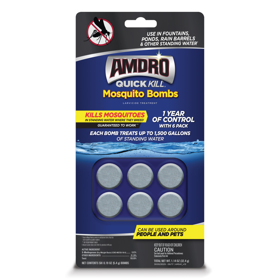 Amdro Quick Kill Mosquito Bombs Larvicide Treatment 6 pack