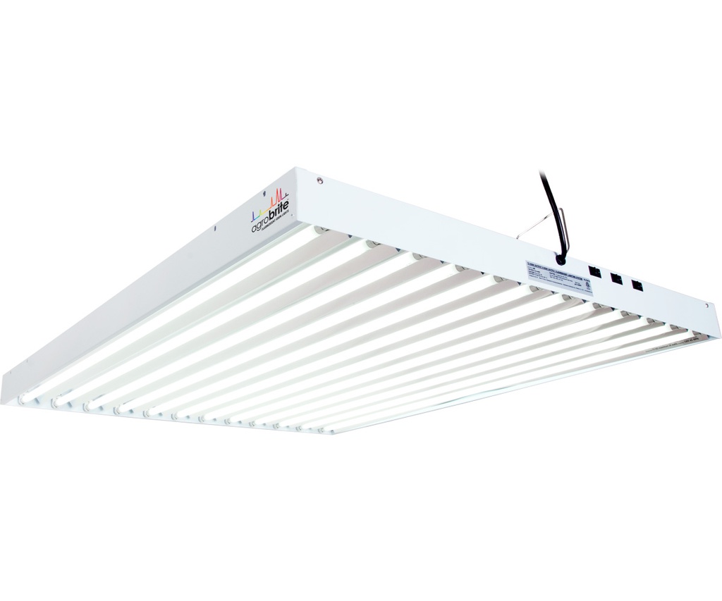 Agrobrite T5 648W 4' 12-Tube Fixture with Lamps