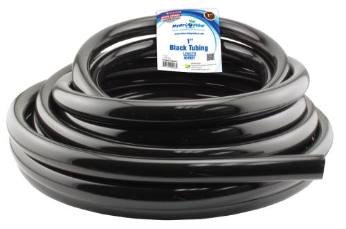 Hydro Flow Vinyl Tubing Black, 1 In ID - 1.25 In OD