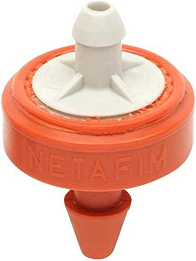 Netafim Hydro Flow Woodpecker Pressure Compensating Junior Dripper 6.6 gph (Orange/Grey)