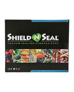 Shield N Seal Vacuum Bags Clear &amp; Black 15 in x 24 in, 50-Pack