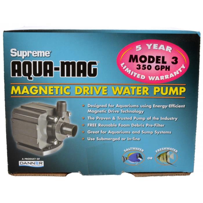 Supreme Aqua-Mag - MD3 Submersible Pump, 350 GPH
