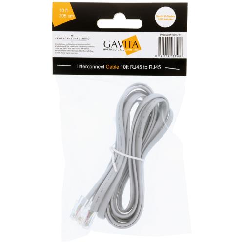 Gavita E-Series LED Adapter Interconnect Cable RJ45 to RJ45, 10 ft