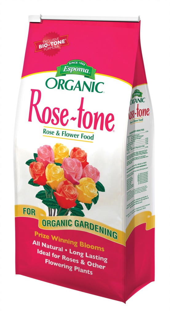 Espoma Organic Rose-Tone Rose and Flower Food 4-3-2, 4 lb