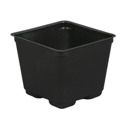 [HGC724034] Gro Pro Black Square Pots Blow-Molded, 4 in x 4 in