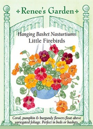 [5963] Renee's Garden Nasturtiums Hanging Basket Little Firebirds