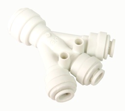Quick Connect Water Tube Fitting 3 Way Splitter, 3/8 in